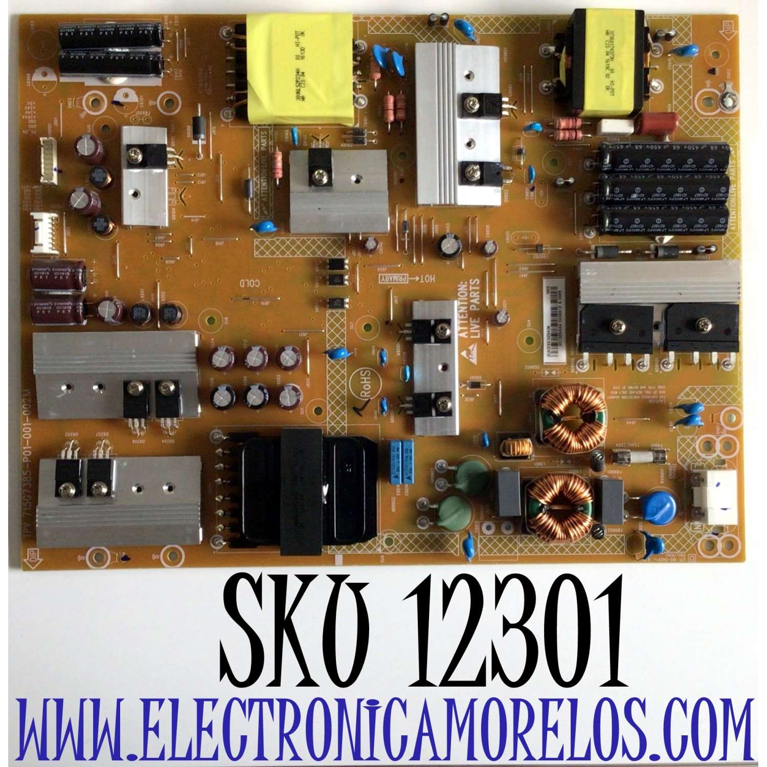 FUENTE DE PODER PARA TV VIZIO 4K UHD SMART TV / NUMERO DE PARTE ADTVE1025AG4 / 715G7385-P01-001-002M / VE1025AG4 / (X)ADTVE1025AG4 / PANEL´S T750QVF02.0 / T750QVF01.0 / MODELOS P75-C1 / P75-C1 LTMATK / P75-E1 / P75-E1 LTMAWL